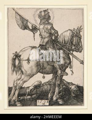St. George auf dem Pferderude. Künstler: Albrecht Dürer, Deutsch, 1471–1528 Stockfoto