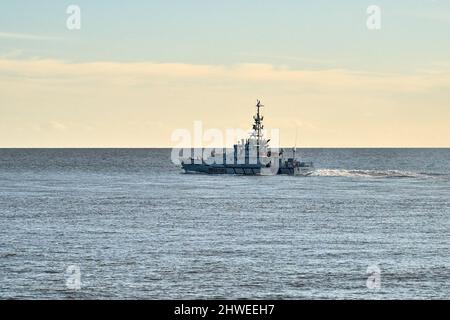 Ramsgate, Vereinigtes Königreich - 9. Dezember 2021: Der britische Border Force Cutter, wachsam auf See Stockfoto