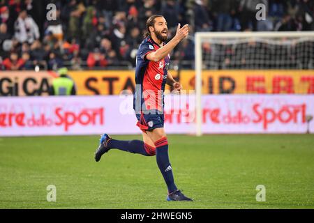 Unipol Domus, Cagliari, Italien, 05. März 2022, Pavoletti während des Spiels Cagliari Calcio gegen SS Lazio - italienische Fußballserie A Stockfoto