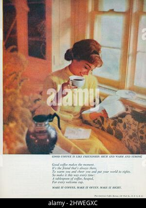 Werbespot des Magazins „Good Housekeeping“ vom März 1962, USA Stockfoto