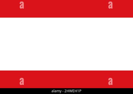 Draufsicht auf die Flagge Antwerp City, Belgien. Belgisches Reise- und Patriot-Konzept. Kein Fahnenmast. Ebenenlayout, Design. Hintergrund markieren Stockfoto