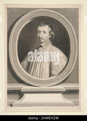 Porträt von Antoine de Singlin. Künstler: Johann Georg Wille, Deutsch, 1715–1808After: Philippe de Champaigne, Flämisch, 1602–1674 Stockfoto