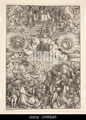 Die Eröffnung des Fünften und Sechsten Siegels, aus der Serie die Apokalypse. Künstler: Albrecht Dürer, Deutsch, 1471–1528 Stockfoto