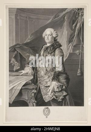 Porträt von Abel François Poisson de Vandières, Marquis von Marigny (1727-1781). Künstler: Johann Georg Wille, Deutsch, 1715–1808 Stockfoto