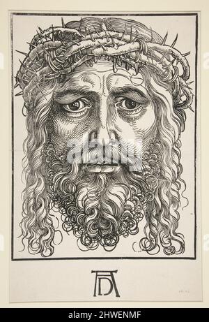 Kopf Christi mit Dornen gekrönt. Künstler: Hans Sebald Beham, Deutsch, 1500–1550 Stockfoto