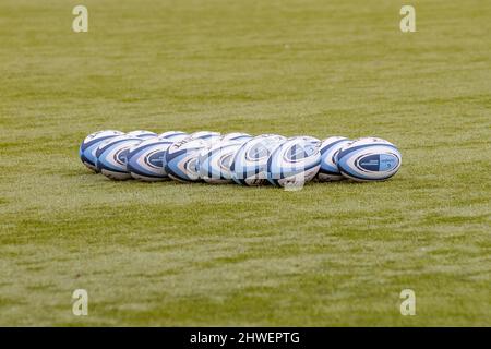 Barnett, Großbritannien. 05. März 2022. Gallagher Premiership Rugby. Saracens V Leicester Tigers. StoneX Stadium. Barnett. Gilbert Premiership Rugby Balls Kredit: Sport in Bilder/Alamy Live Nachrichten Stockfoto