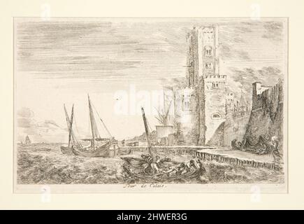 Turm von Calais. Künstler: Stefano Della Bella, Italienisch, 1610–1664 Stockfoto