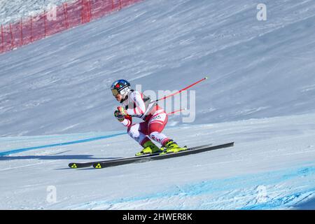 Lenzerheide, Italien. 05. März 2022. Ramona Siebenhofer (AUT) im Jahr 2022 FIS Ski World Cup - Women Super G, alpines Skirennen in Lenzerheide, Italien, März 05 2022 Quelle: Independent Photo Agency/Alamy Live News Stockfoto