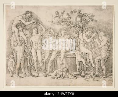 Bacchanal mit einer Weinsteuer. Danach: Andrea Mantegna, Italiener, ca. 1431–1506 Stockfoto