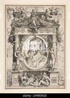 Porträt von Charles V. Künstler: Enea Vico, Italienisch, 1523–1567 Stockfoto