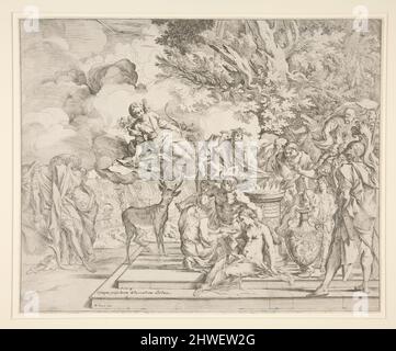 Das Opfer von Iphigenia. Künstler: Pietro Testa, Italienisch, 1611/12–1650 Stockfoto