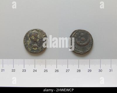 1 ab Gordian III., Kaiser von Rom aus Carrhae. Herrscher: Gordian III., Kaiser von Rom, 225–244, regiert 238–44 Münzstätte: Carrhae Künstler: Unbekannt Stockfoto