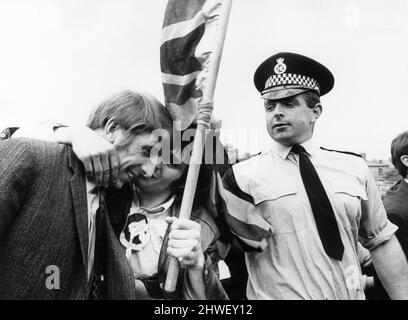 Newcastle United Homecoming nach dem Gewinn des 1969 Inter-Cities Fairs Cup mit einem Gesamtgewinn von 6-2 gegen den ungarischen Ujpest FC, Donnerstag, den 12.. Juni 1969. Stockfoto