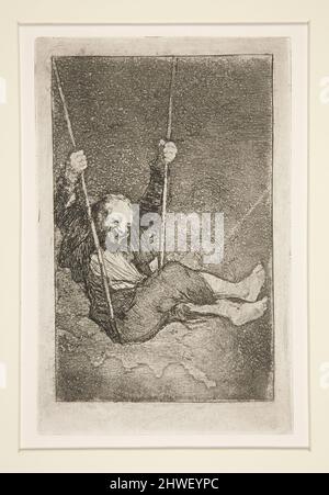 Viejo columpiándose (Alter Mann auf einer Schaukel). Künstler: Francisco Goya, Spanisch, 1746–1828 Stockfoto