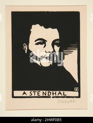 Porträt von Stendhal. Künstler: Félix Edouard Vallotton, Schweizer, aktives Paris, 1865–1925 Stockfoto