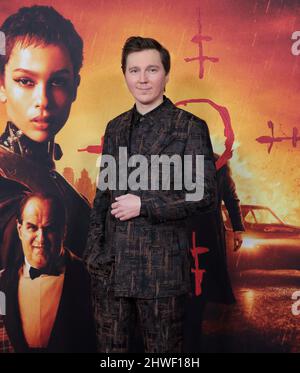 01. März 2022 - New York, New York - Paul Dano. â € œThe Batmanâ € Weltpremiere im Josie Robertson Plaza, Lincoln Center. (Bild: © J. Lingo/AdMedia über ZUMA Press Wire) Stockfoto