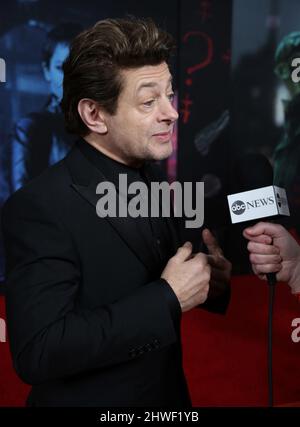 01. März 2022 - New York, New York - Andy Serkis. â € œThe Batmanâ € Weltpremiere im Josie Robertson Plaza, Lincoln Center. (Bild: © J. Lingo/AdMedia über ZUMA Press Wire) Stockfoto