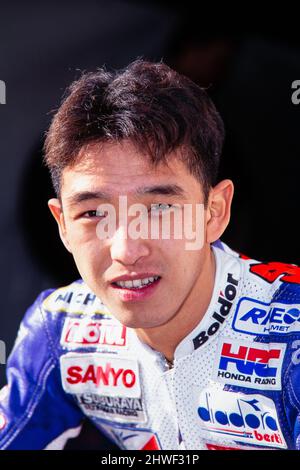 Nobuatsu Aoki (JPN), Motorrad-Weltmeisterschaft 1996, Honda 250 ccm. Stockfoto