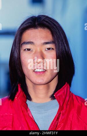 Norifumi „Norick“ Abe (JPN), Motorrad-Weltmeisterschaft 1999, Team Rainey Yamaha, Yamaha YZR 500 cc. Stockfoto