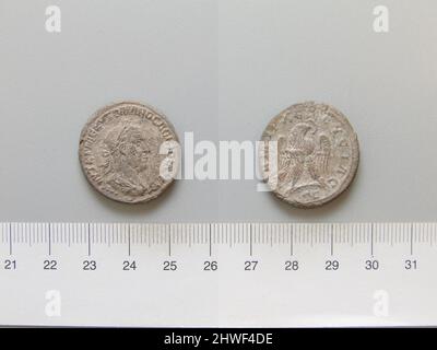 Tetradrachme von Herennia Etruscilla, Ehefrau von Trajan Decius, Kaiser aus Antiochien. Herrscher: Herennia Etruscilla, Kaiserin von Rom, gestorben 251 Münzstätte: Antioch Künstler: Unbekannt Stockfoto