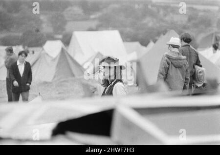 Isle of Wight Festival 1969, am 29.. Bis 31.. August 1969 in der englischen Stadt Wootton, auf der Isle of Wight, allgemeine Szenen, Freitag, 29.. August 1969. Stockfoto