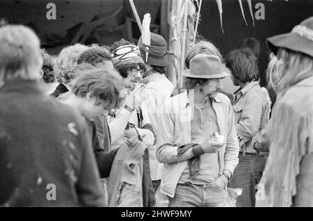 Isle of Wight Festival 1969, am 29.. Bis 31.. August 1969 in der englischen Stadt Wootton, auf der Isle of Wight, allgemeine Szenen, Freitag, 29.. August 1969. Stockfoto