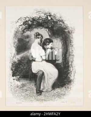 La Feuille et le Serment. Künstler: Paul Gavarni, Französisch, 1804–1866 Stockfoto