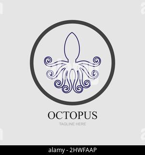 Vorlagen für Oktopus-Logos Stock Vektor