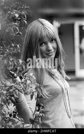 Die 22-jährige Gillian Hills, das Mädchen, das die Hauprolle in der neuen Fernsehserie „The Owl Service“ in Granada spielt. 28.. August 1969. Stockfoto