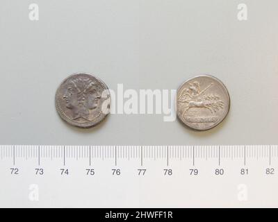 Didrachme („Quadrigatus“) aus dem Römischen Reich. Künstler: Unbekannt Stockfoto