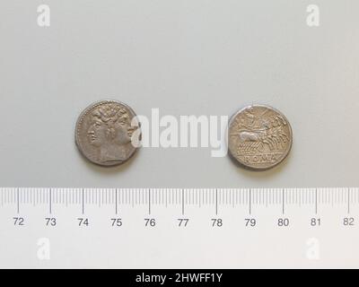 Didrachme („Quadrigatus“) aus dem Römischen Reich. Künstler: Unbekannt Stockfoto