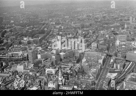 Ansichten von London aus einem Hubschrauber. 15.. Juni 1969. Stockfoto