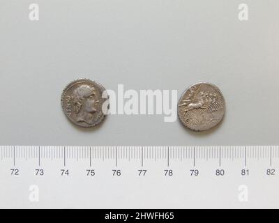 Denar aus Rom. Mint: Rom Künstler: Unbekannt Magistrat: C. Vibius Pansa Stockfoto