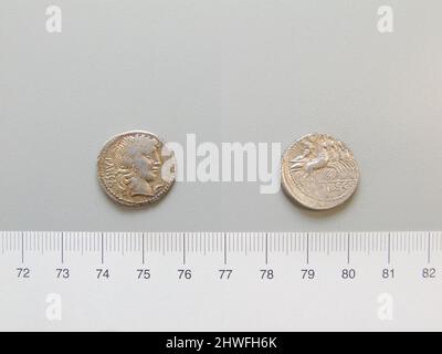 Denar aus Rom. Mint: Rom Künstler: Unbekannt Magistrat: C. Vibius Pansa Stockfoto