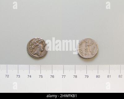 Denar aus Rom. Mint: Rom Künstler: Unbekannt Magistrat: C. Vibius Pansa Stockfoto