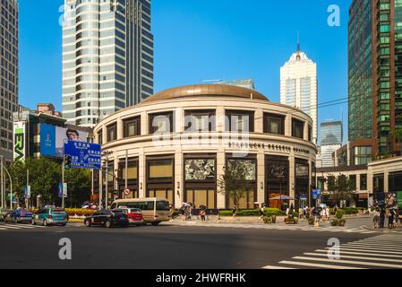 29. Juli 2018: Shanghai Roastery, das größte Starbucks der Welt mit einer Gesamtfläche von 30000 Quadratfuß, befindet sich im jingan Distrist o Stockfoto