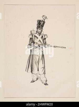 GARDE NATIONAL a pied. Künstler: Paul Gavarni, Französisch, 1804–1866 Stockfoto