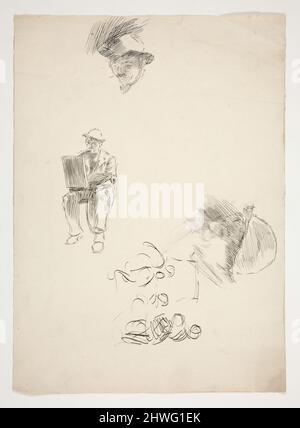 Studien eines Künstlers, skizzieren. Künstler: Edwin Austin Abbey, amerikanisch, 1852–1911, M.A. (HON.) 1897 Stockfoto