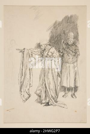 Frühe Studie für König - Akt II, Szene III, alles ist gut, das endet gut. Künstler: Edwin Austin Abbey, amerikanisch, 1852–1911, M.A. (HON.) 1897 Stockfoto