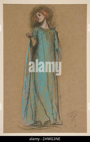 Figurenstudie für „Measure for Measure“ (Ölgemälde). Künstler: Edwin Austin Abbey, amerikanisch, 1852–1911, M.A. (HON.) 1897 Stockfoto