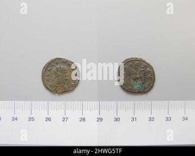 Antoninianus von Gallienus, Kaiser von Rom aus. Herrscher: Gallienus, Kaiser von Rom, ca. 218–268 n. Chr., regierte 253–68 Münzstätte: Rom Stockfoto