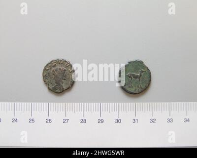 Antoninianus von Gallienus, Kaiser von Rom aus. Herrscher: Gallienus, Kaiser von Rom, ca. 218–268 n. Chr., regierte 253–68 Münzstätte: Rom Stockfoto