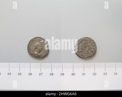 Antoninianus von Gallienus, Kaiser von Rom aus Asien. Herrscher: Gallienus, Kaiser von Rom, ca. 218–268 n. Chr., regiert 253–68 Münzstätte: Asien Künstler: Unbekannt Honorand: Saloninus, Kaiser von Rom, 242–260, regiert 258–60 Stockfoto