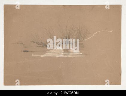 Bäume am Ufer des Flusses (?). Künstler: Edwin Austin Abbey, amerikanisch, 1852–1911, M.A. (HON.) 1897 Stockfoto