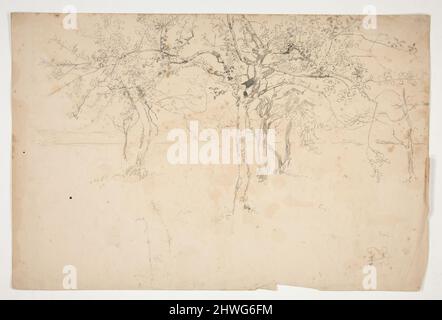 Skizze eines Baumhains. Künstler: Edwin Austin Abbey, amerikanisch, 1852–1911, M.A. (HON.) 1897 Stockfoto