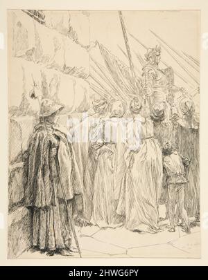 Eingang der Florentiner Armee, aus Akt III, Szene V, alles ist gut, das endet gut. Künstler: Edwin Austin Abbey, amerikanisch, 1852–1911, M.A. (HON.) 1897 Stockfoto