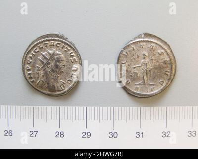 Antoninianus von Marcus Claudius Tacitus aus Unbekannt. Herrscher: Marcus Claudius Tacitus, Kaiser von Rom, 200–276 n. Chr., regiert 275–76 Künstler: Unbekannt Stockfoto