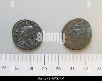 Antoninianus von Marcus Claudius Tacitus aus Unbekannt. Herrscher: Marcus Claudius Tacitus, Kaiser von Rom, 200–276 n. Chr., regiert 275–76 Künstler: Unbekannt Stockfoto