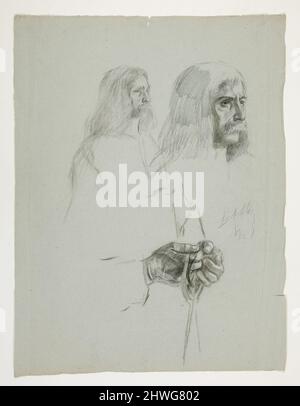Figurenstudien für eines der Wandgemälde von The Quest of the Holy Gral (eine Serie von fünfzehn Gemälden für die Boston Public Library, fertiggestellt 1901). Künstler: Edwin Austin Abbey, amerikanisch, 1852–1911, M.A. (HON.) 1897 Stockfoto