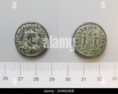 Antoninianus von Diokletian, Kaiser von Rom aus Cyzicus. Herrscher: Diokletian, Kaiser von Rom, 245–316 n. Chr., regiert 284–305 n. Chr. Münzstätte: Cyzicus Künstler: Unbekannt Stockfoto